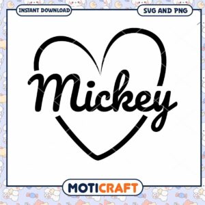 Love for Mickey SVG Heart Design Instant Download Craft Love for Mickey SVG Heart Design Instant Download Craft