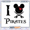 I Love Pirates SVG Design for Fun Crafting Projects