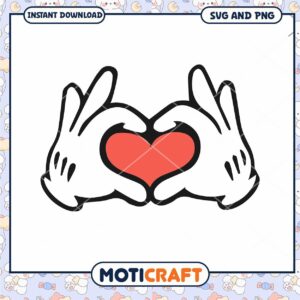 Heart Hands Vector Design for Instant Download SVG File