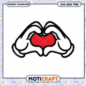 Heart Hands SVG Design Instant Download for Crafting