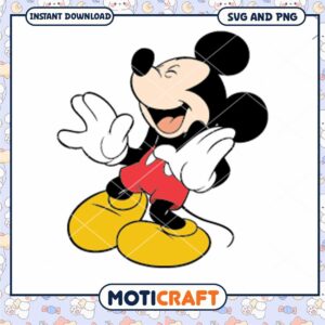 Happy Cartoon Mouse Character SVG for Crafts and Design