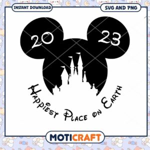 Happiest Place on Earth Mickey Mouse SVG for 2023