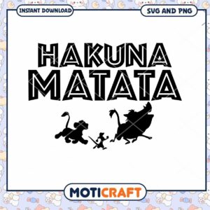 Hakuna Matata SVG Design for Instant Download Fun