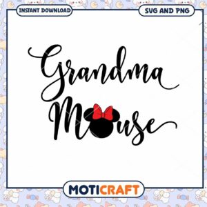 Grandma Mouse SVG Cute Design for Family Gifts Download