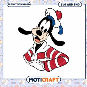 Goofy Character SVG and PNG Instant Download Files