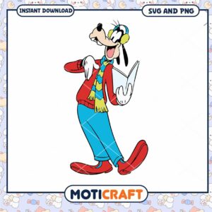 Goofy Cartoon Character SVG Instant Download Art File