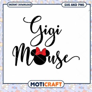 Gigi Mouse SVG Design for Personalized Crafts Download