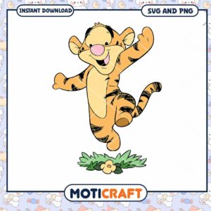 Funny Tigger Character SVG Download for Kids Crafts