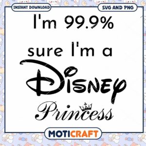 Funny Disney Princess SVG Design for Instant Download