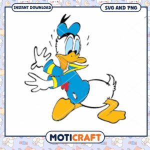 Funny Cartoon Duck Character SVG Instant Download