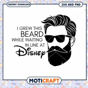 Funny Beard Design SVG for Disney Lovers Instant Download Funny Beard Design SVG for Disney Lovers Instant Download