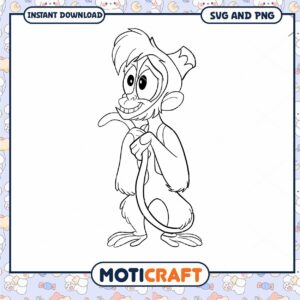 Fun Monkey Character SVG Printable for Crafts and Design