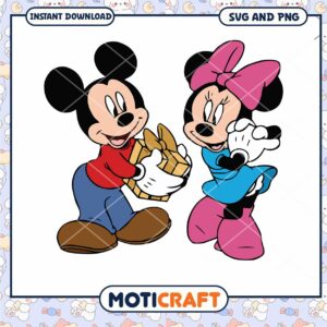 Fun Mickey and Minnie Mouse SVG Digital Download Art