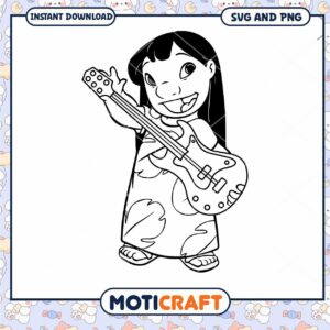 Fun Cartoon Character Playing Guitar SVG and PNG Download Fun Cartoon Character Playing Guitar SVG and PNG Download