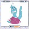 Fun Blue Character SVG with Happy Expression Design