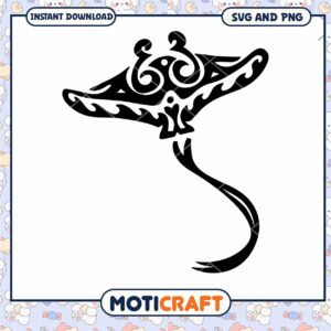 Elegant Stingray SVG Design for Instant Download Art Elegant Stingray SVG Design for Instant Download Art