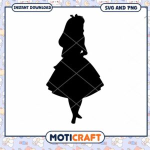 Elegant Princess Silhouette SVG PNG for Crafting Projects Elegant Princess Silhouette SVG PNG for Crafting Projects