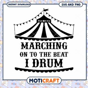 Drumbeat Celebration SVG Design for Instant Download