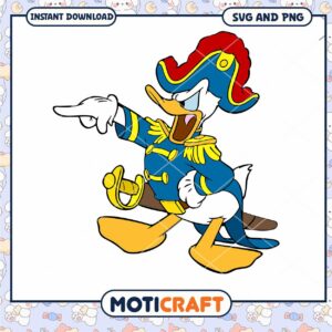 Donald Duck SVG Clipart for Instant Download Fun Design
