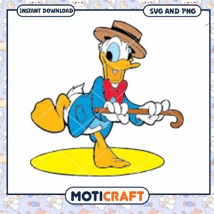 Donald Duck Retro SVG Cute Cartoon Character Design