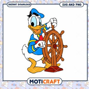 Donald Duck Steering Wheel SVG Instant Download Art