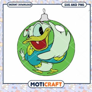 Donald Duck Holiday Ornament SVG Instant Download File