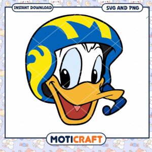 Donald Duck Helmet SVG Clipart for Instant Download