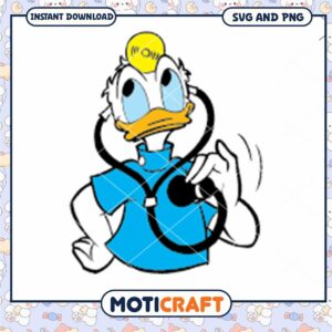 Donald Duck Doctor SVG Instant Download for Crafts