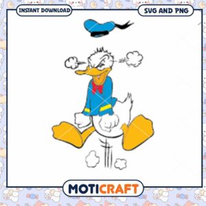 Donald Duck Colorful SVG Clipart for Instant Download