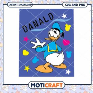 Donald Duck Cartoon SVG Graphic for Instant Download
