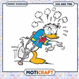Donald Duck Cartoon Clipart for SVG Digital Download