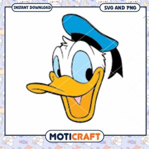 Donald Duck Cartoon SVG File for Instant Download