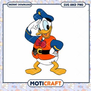 Donald Duck Cartoon Character SVG Download for Crafts