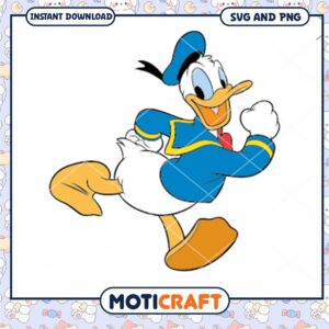Donald Duck Cartoon Character SVG Instant Download Art