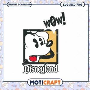 Disneyland Wow Character Art Instant Download SVG and PNG Files