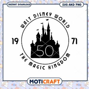 Disney World 50th Anniversary Magic Kingdom SVG Design