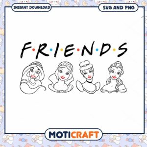 Disney Princess Friends SVG File for Crafting Projects