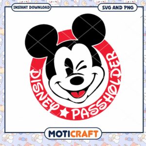Disney Mickey Mouse Passholder SVG Graphic Design Download