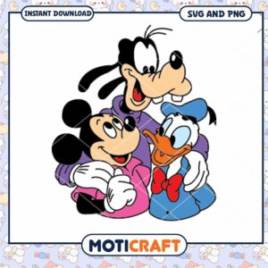 Disney Friends SVG Clipart Mickey Donald Goofy Bundle