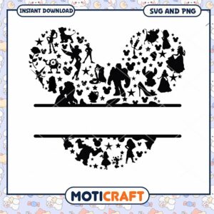 Disney Character Silhouette SVG for Creative Projects