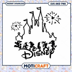 Disney Castle SVG File for Instant Download Design Craft