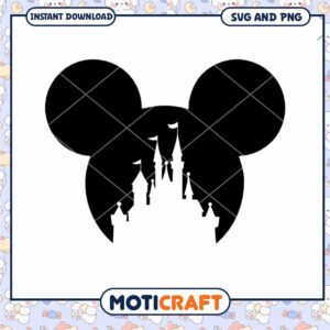 Disney Castle Mickey Mouse SVG Cut File Downloadable Art