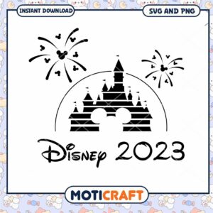 Disney Castle Fireworks SVG Download for 2023 Celebration