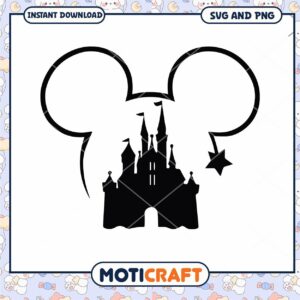 Disney Castle Mickey Mouse SVG Instant Download Design