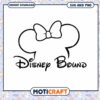 Disney Bound SVG Design with Mouse Ears and Bow Shapes