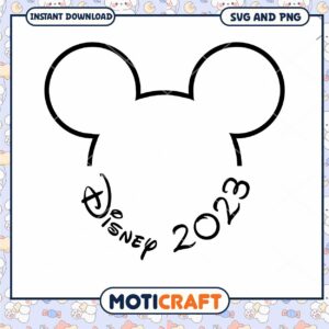 Disney 2023 Mouse Ears SVG Cut File for Crafting Projects