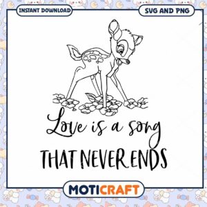 Dancing Deer Love is a Song SVG Cut File Download