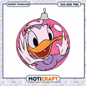 Daisy Duck Christmas Ornament SVG Instant Download File