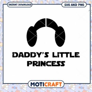 Daddy's Little Princess SVG File for Cute Designs