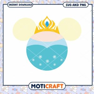 Cute SVG Winter Princess Mouse Design for Crafts Download